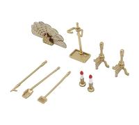 Set di Accessori per Caminetto per Casa delle Bambole Accessori Decorativi per Mobili in Miniatura per Casa delle Bambole per la Decorazione della Casa delle Bambole 1/12