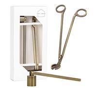 Set di Accessori per Candela, con spioncino per Candela e tagliabordi - Oro Spazzolato