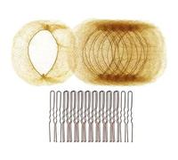 Set di accessori per capelli invisibili con bordi elastici e perni a forma di U per le donne Ballet Bun Sleepings Bun Hair Net Invisible Elastic Mesh e Penne a forma di U Set