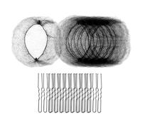 Set di accessori per capelli invisibili con bordi elastici e perni a forma di U per le donne Ballet Bun Sleepings Bun Hair Net Invisible Elastic Mesh e Penne a forma di U Set