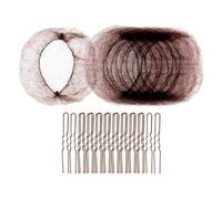 Set di accessori per capelli invisibili con bordi elastici, rete per chignon e forcine a forma di U, set per donne