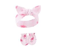 Set di accessori per capelli per bambini, fascia traspirante per la testa, con guanti resistenti ai graffi, per neonati e bambini, uso quotidiano