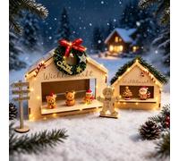 Set di accessori per casa delle bambole in miniatura per Natale | Accessori per gnomi, set in miniatura, decorazioni natalizie, casa delle bambole, set di decorazioni