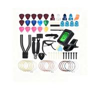Set di accessori per chitarra con plettri per chitarra, accordatore, corde, piroli, ponte, selle e capotasto