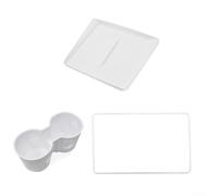 Set di accessori per console in silicone per Tesla per il modello 3 2024, incluso inserto portabicchieri, tappetino di ricarica wireless e telaio protettivo per lo schermo (bianco)