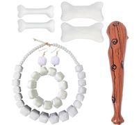 Set di accessori per costume da donna, 8 pezzi, con ossa e stecca