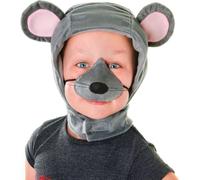 Set di accessori per costumi da topo per bambini Bristol Novelty BN2051 (taglia unica) (grigio/rosa/nero)