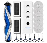 Set di accessori per ECOVACS DEEBOT X5 Omni, accessori per ECOVACS DEEBOT X5 Pro Omni aspirapolvere robot con 1 spazzola a rotelle, 2 filtri HEPA, 6 salviette, 4 sacchetti per la polvere