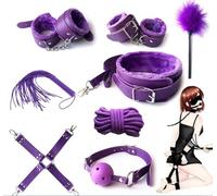 Set di accessori per esercizi yoga indoor in pelle Notte romantica viola 8 pezzi