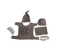 Set di accessori per foto per neonati, con cappello turbante, coperta, accessori per foto, completo per posa del bambino, 7 pezzi