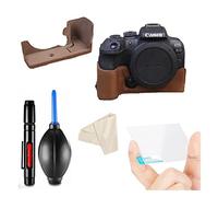 Set di accessori per fotocamera Canon EOS R10 include custodia base a metà corpo, protezione schermo LCD in vetro HD, panno di pulizia, penna di pulizia, pompa soffiatore d'aria