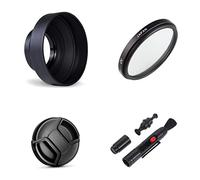 Set di accessori per fotocamere Nikon D7500 con obiettivo Nikon AF-S DX NIKKOR 18-140mm f/3.5-5.6G ED VR con paraluce pieghevole a 3 stadi, filtro UV, copriobiettivo, penna per la pulizia