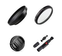Set di accessori per fotocamere Nikon D7500 con obiettivo Nikon AF-S DX NIKKOR 18-140mm f/3.5-5.6G ED VR incluso paraluce in metallo grandangolare, filtro UV, copriobiettivo, penna di pulizia
