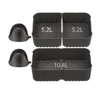 Set di accessori per friggitrice ad aria calda da 5 pezzi, in silicone, inserti riutilizzabili per Airfryer, adatto per Ninja AF500EU FlexDrawer da 10,4 l