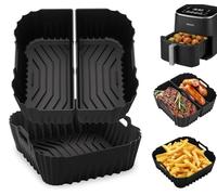 Set di accessori per friggitrice ad aria calda per Cosori Turboblaze 5,5L/6L/6,2L/6,4L, 3 pezzi per friggitrice ad aria calda PHILIPS NA230/00 6,2L, Ninja AF180EU, inserto in silicone riutilizzabile