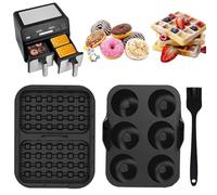 Set di accessori per friggitrice ad aria calda per Ninja, ciambelle, compatibile con Ninja AF400EU, AF451EU, Cookwise 9L & Cosori 8,5L e SL400EU friggitrice ad aria calda, ciambelle riutilizzabili