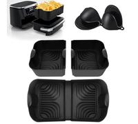 Set di accessori per friggitrice ad aria calda per Ninja Foodi Flexdrawer 10,4 l AF500DE, inserti in silicone migliorati e ispessiti, stampi in silicone con guanti in silicone per Air fryer Ninja
