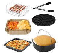 Set Di Accessori Per Friggitrice Ad Aria Calda, Senza Bpa, Accessorio Per Friggitrice Ad Aria Calda, Adatto Per Philips Airfryer XXL 7,2L, 8,3L, Cosori Philips Ninja Cecotec 5,5L, 6L, 6,2L, 6,5L