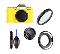 Set di accessori per Fujifilm X-T200 con Fujifilm XC 15-45mm f/3.5-5.6 OIS PZ Lens include custodia per fotocamera in giallo, filtro UV, paraluce obiettivo, tappo per obiettivo, penna per pulizia