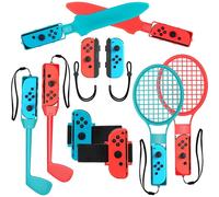 Set di accessori per giochi Switch 10 in 1 per bambini, kit sportivo Switch per tutti gli sport, compatibile con Nintendo Switch/OLED