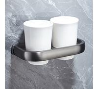 Set di accessori per il bagno Barra portasciugamani Porta asciugamani Mensola Porta carta igienica Porta accappatoio Ganci per scopino WC Gancio in rame massiccio grigio canna di fucile