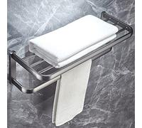 Set di accessori per il bagno Barra portasciugamani Porta asciugamani Mensola Porta carta igienica Porta accappatoio Ganci per scopino WC Gancio in rame massiccio grigio canna di fucile