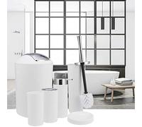 Set di accessori per il bagno da 6 pezzi Spazzola per WC con dispenser di