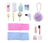 Set di accessori per il Bagno della Casa - Miniatura 1:12 Decor Decor | Parti in PP in Lega di resina leggera realistica | Set Completo di Piccoli Accessori per la Perso