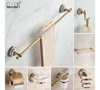 Set di accessori per il bagno in bronzo antico Mensola per asciugamani Porta asciugamani Porta carta igienica Rove Gancio Prodotti per il bagno in ceramica EL3100