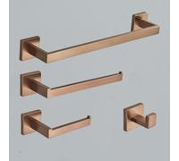 Set di accessori per il bagno in oro rosa, gancio per accappatoio in acciaio inossidabile, portasciugamani, porta rotolo di carta igienica, anello per asciugamani, accessori per il bagno, oro rosa s