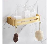 Set di accessori per il bagno in oro spazzolato, portasciugamani, portasciugamani, portafogli, portascopino e mensola quadrata, set di ferramenta per bagno moderno