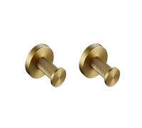 Set di accessori per il bagno Set di accessori in ottone zigrinato oro spazzolato Anello portasciugamani Porta accappatoio Porta carta Porta asciugamani Scopino per WC, 2 ganci