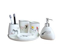 Set di accessori per il bagno Set di accessori per il bagno Il set di accessori per il bagno include un simpatico dispenser di sapone per lozione a forma di animale, un portaspazzolino, un portasapon
