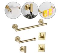 Set di accessori per il bagno spazzolato Portasciugamani da parete in 5