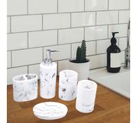 Set di accessori per il bancone del bagno da bagno 5 pezzi portaspazzolino