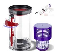 Set di Accessori per il Coperchio Inferiore del Contenitore per Dyson V10 SV12 SV13 SV27, Inclusi Filtro HEPA e Contenitore Trasparente di Alta Qualità per Ricambi per Dyson V10 Absolute