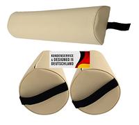 Set di accessori per il massaggio, composto da 2 rulli a rullo con manico, 1 rullo di supporto per lettino da massaggio in diversi colori e impermeabile, colore beige