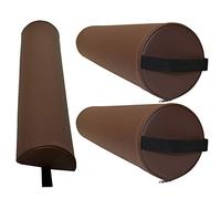 Set di accessori per il massaggio, composto da 2 rulli a rullo con manico, 1 rullo di supporto per lettino da massaggio in diversi colori e impermeabile, colore marrone