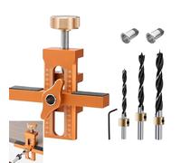 Set di accessori per il montaggio 2 in 1, con 3 punte, in lega di alluminio, regolabile, per l'installazione di porte dell'armadio