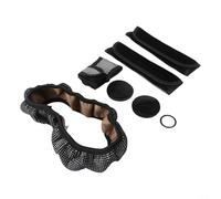 Set di accessori per interni auto con strass diamantati inclusi coprivolante, coperture per cinture di sicurezza, copertura antipolvere del cambio e sottobicchiere per comfort e stile (bianco)