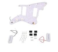 Set di accessori per la piastra per la protezione per pickguard caricato con 2 pickup ad alta durata gratta resistente ai chitarristi elettrici in plastica in metallo (White Pearl GP505)