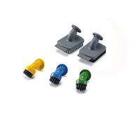 SET DI ACCESSORI PER LA PULIZIA DELLA CUCINA - 3 spazzoline rotonde per vari utilizzi, 2 spazzoline di diversa durezza con raschietto integrato per alcuni modelli.