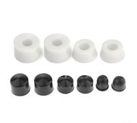 Set di accessori per longboard con boccole coniche e cilindriche e copriruota per una maggiore stabilità e durata negli sport all'aria aperta (bianco)