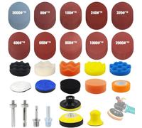 Set di accessori per lucidatura da 119 pezzi, 75 mm, per avvitatore a batteria e trapano