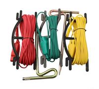 Set di accessori per misuratori di resistenza alla messa a terra, con 3 linee di prova codificate a colori e 2 barre di messa a terra aggiuntive per misurazioni precise in applicazioni di