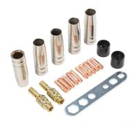 Set di accessori per saldatura MB15/MIG MAG 15AK, 20 pezzi con ugelli in rame e guide per cavi M6 0,8 mm, compatibile con Merkle GYS per dispositivi güde e simili