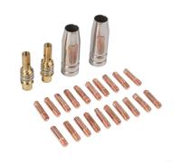 Set di accessori per saldatura per MIG tipo 24PCS con 20 ugelli di alimentazione 0 6 0 8 0 9 1 0 1 2 mm compatibile con dispositivi MIG MAG e torce AK15 MB15