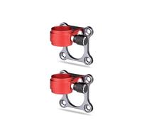 Set di accessori per scatola da pesca, telaio in lega di alluminio e magnesio, telaio per ombrelli e protezione per pescatori (rosso grigio una coppia)