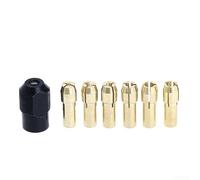 Set di accessori per utensili rotanti M8 0 da 75 mm, con dado mandrino e pinze in ottone di dimensioni assortite
