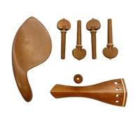Set Di Accessori Per Violino 1 Set Di Accessori In Legno Di Giuggiolo Per Violino 4/4 Viola Cordiera Chiodini Mentoniera(A3)